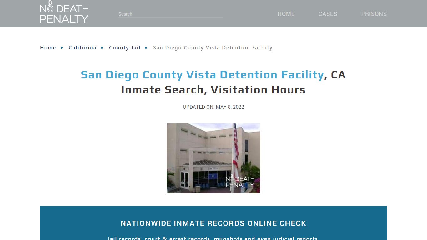 San Diego County Vista Detention Facility, CA Inmate ...