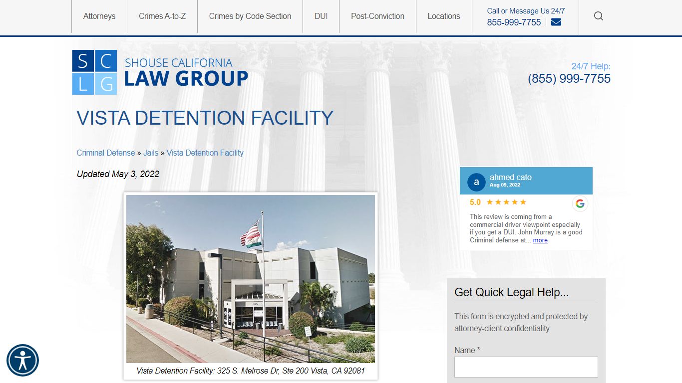 Vista Detention Facility Jail Info - Location, Visiting ...